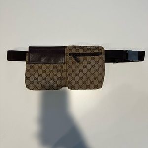 Gucci monogram fanny pack
